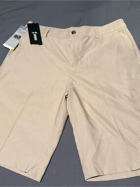 adidas Beige/Tan Men's Chino Shorts w/ Pittsburgh Penguins logo